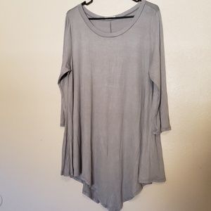 Frumos 2X gray asymmetrical tunic